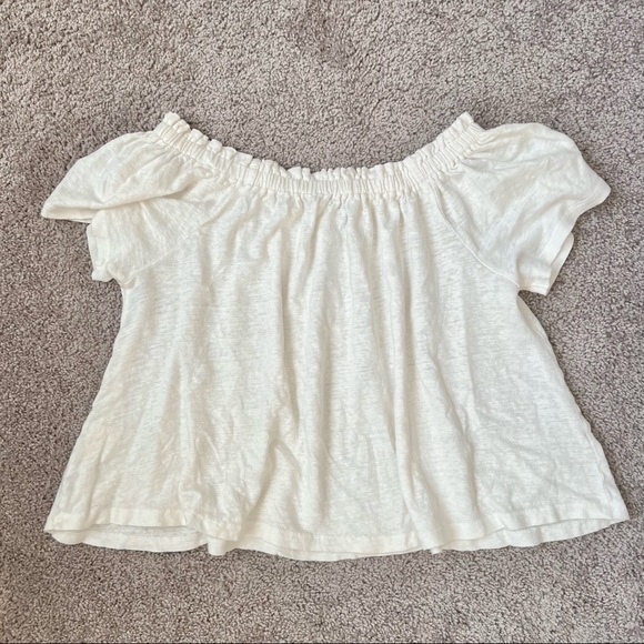 5/$35🍑 Like-New WILFRED 100% Linen Cream Sartre Top - Picture 6 of 11